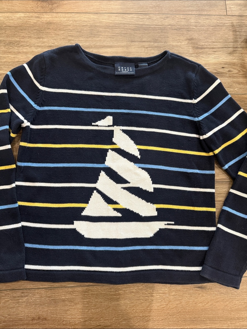 Crazy Horse Nautical Knit Sweater Vintage great shape!